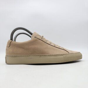 Common Projects Achilles Women's EU Size 37 Gray Beige Suede Minimalist Low Top